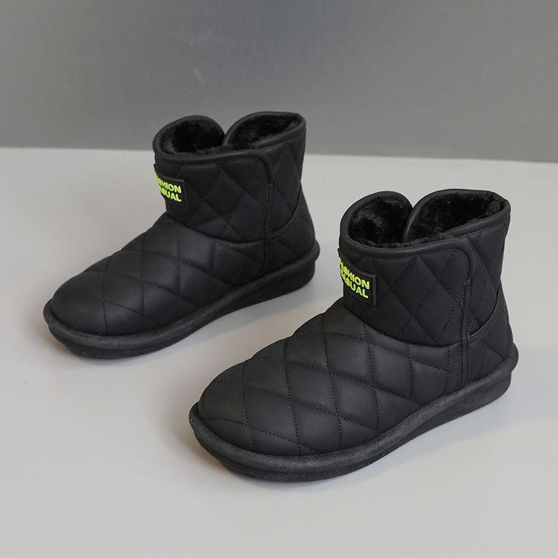 BN5901 medium top shoes women's new winter cotton shoes solid color outer wear sports and leisure velvet snow platform cotton shoes