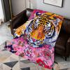 Cool Fashion Tiger Fantas Face Soft Warm Plush Blanket for Dormitory Sofa Living Room Pet Hogar Bedroom Gift Nap Home Flannel