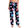 Women's Valentine's Day Heart,themed Casual Milk Silk Fleece Pants, Sleep Pants, Home Pants