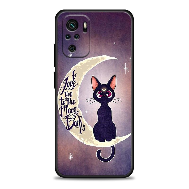 Funny Cute Cat Line Art Phone Case For Xiaomi Redmi Note 11 10 9 8 Pro 9S 8A 10S 11S Soft Cover For Redmi Note 8Pro 10Pro Fundas