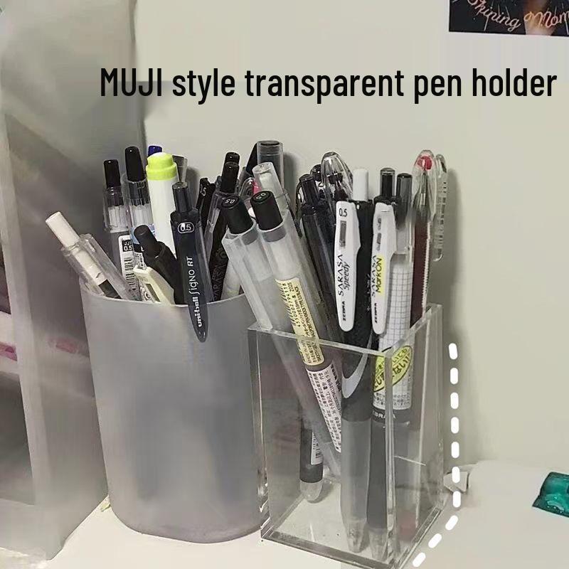 

Прозрачный акриловый держатель для ручек и карандашей для организации рабочего стола 1 Square Acrylic Pen Holder