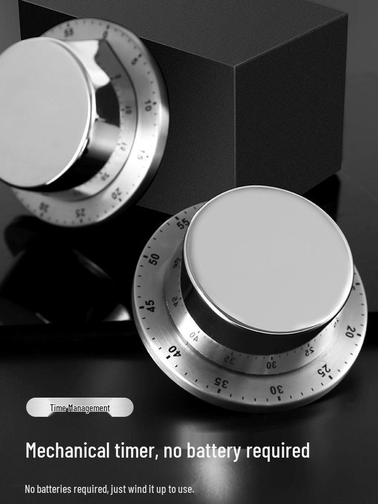 Stainless Steel UFO Kitchen Timer with Magnetic Alarm for Baking and Time Management