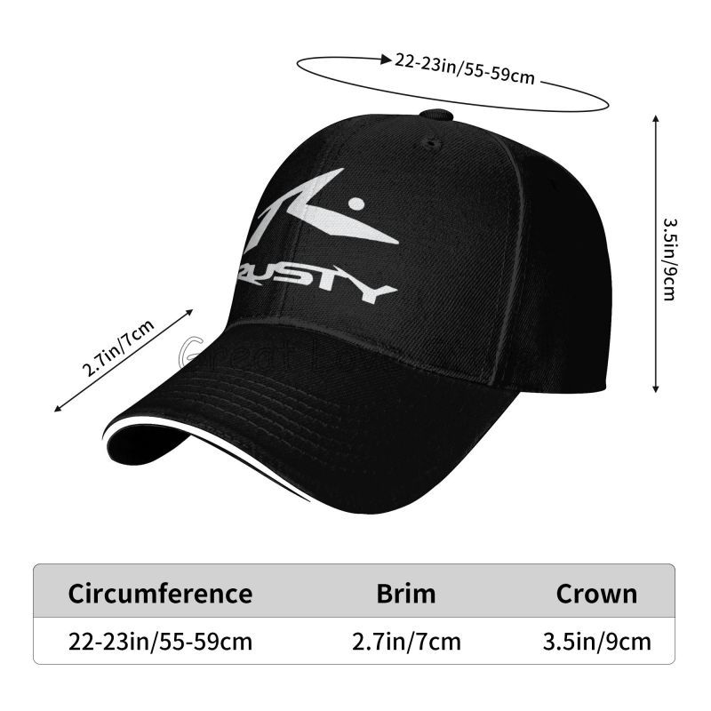 Berretto da Baseball Rusty Surfboards Unisex Quotidiano Casual Cappello Sandwich Estivo Sportivo Protezione Solare Cappelli a Secchiello Berretto Snapback Cappello da Papà