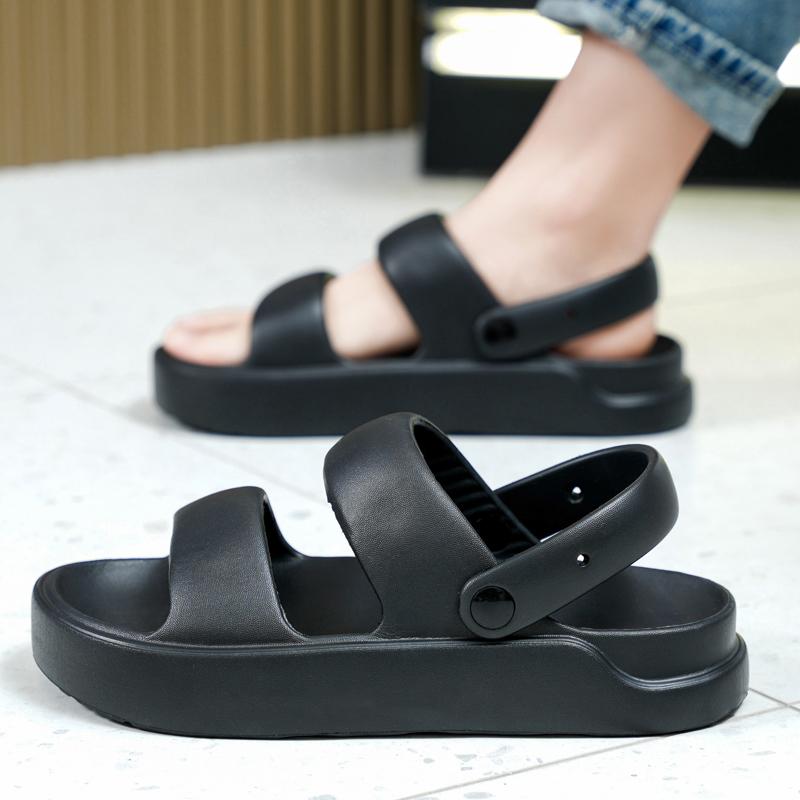 Fashion Summer Women Sandals Couple Home Slippers Non Slip Breathability Thick Sole Home Womens Shoes Outdoor Soft Sole Sandals