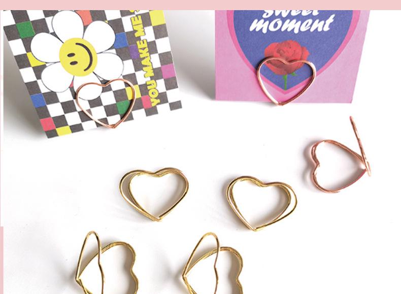 Creative Metal Double Layer Heart Desktop Holder: Sticky Notes, Business Cards, Messages, and Number Display.
