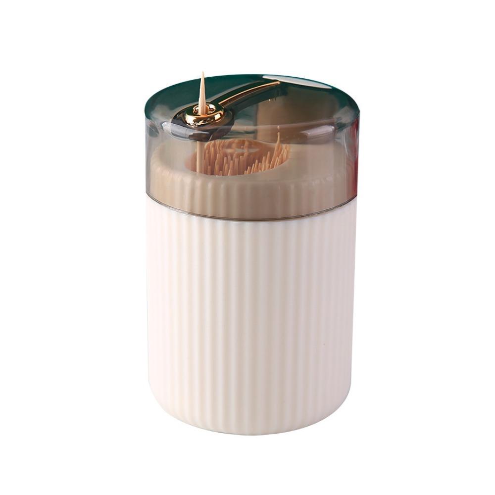 Automatic Toothpick Storage Box Push Type Plastic Toothpick Holder  Dining Table