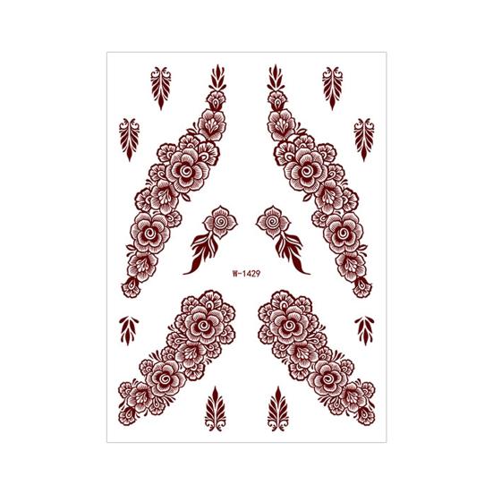 Skin-friendly Convenience Tattoo Stickers Water Transfer Paper Red / Clear / Brown 148 Mm/5.83