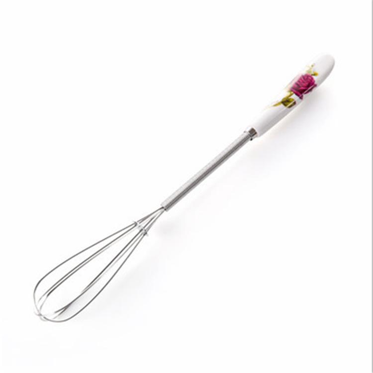 

Ceramic Handle Cute Bear Egg Beater - Stainless Steel Whisk for Baking