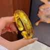 Pulseira Explosiva de Gelo Triturado com Abertura Larga para Pneus para Mulheres, Acessórios de Pulseira de Luxo Leve e de Alta Qualidade