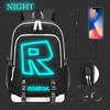Game Merchandise Luminous Backpack Usb Interface Multi-Function Large Capacity Leisure Travel Bag