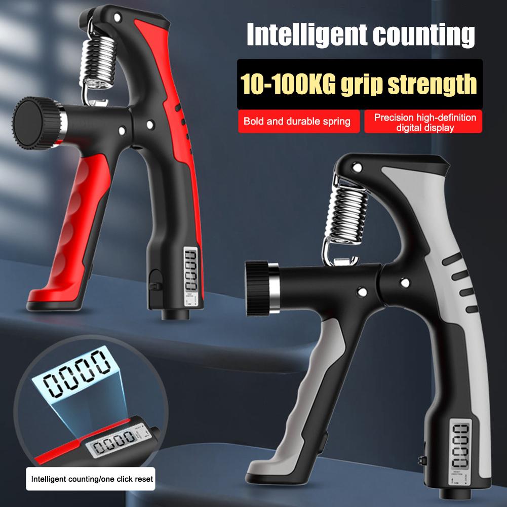 10-100KG Hand Gripper Trainer R-Shaped Spring Forearm Hand Trainer Adjustable Resistance for Muscle Building and Injury Recover
