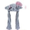 Animal Hat with Ears Moving Jumping Pop Up Beating Hat Plush Holiday Cosplay Dress Up Funny Gift for Kids