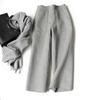 Autumn and Winter Temperament Double-sided Woolen Casual Pants Temperament Commuter Woolen Wide-leg Pants Women