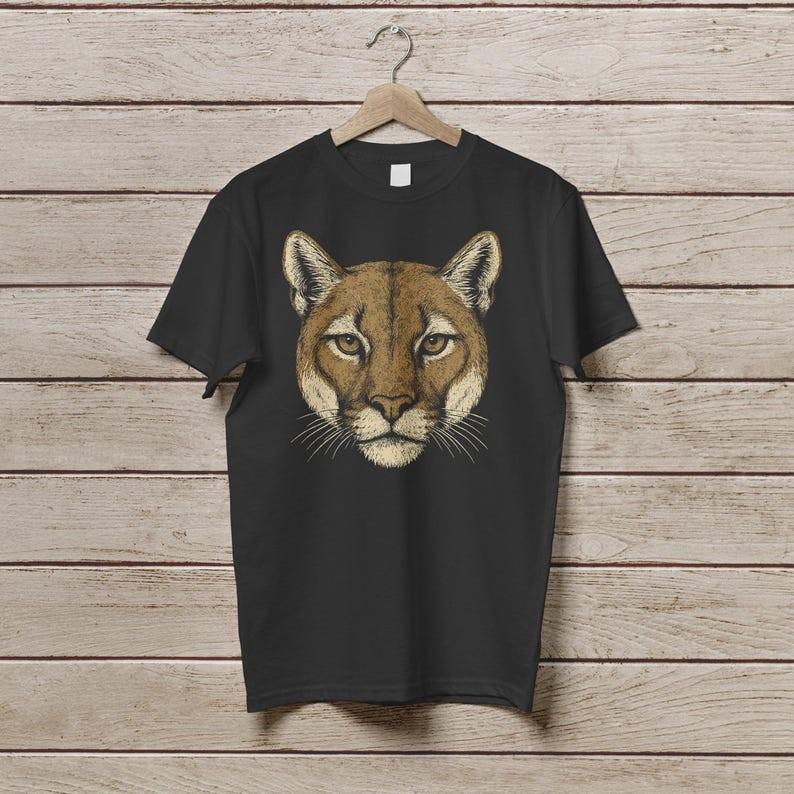 Vintage Mountain Lion Graphic Shirt Retro Trendy Boho T-Shirt