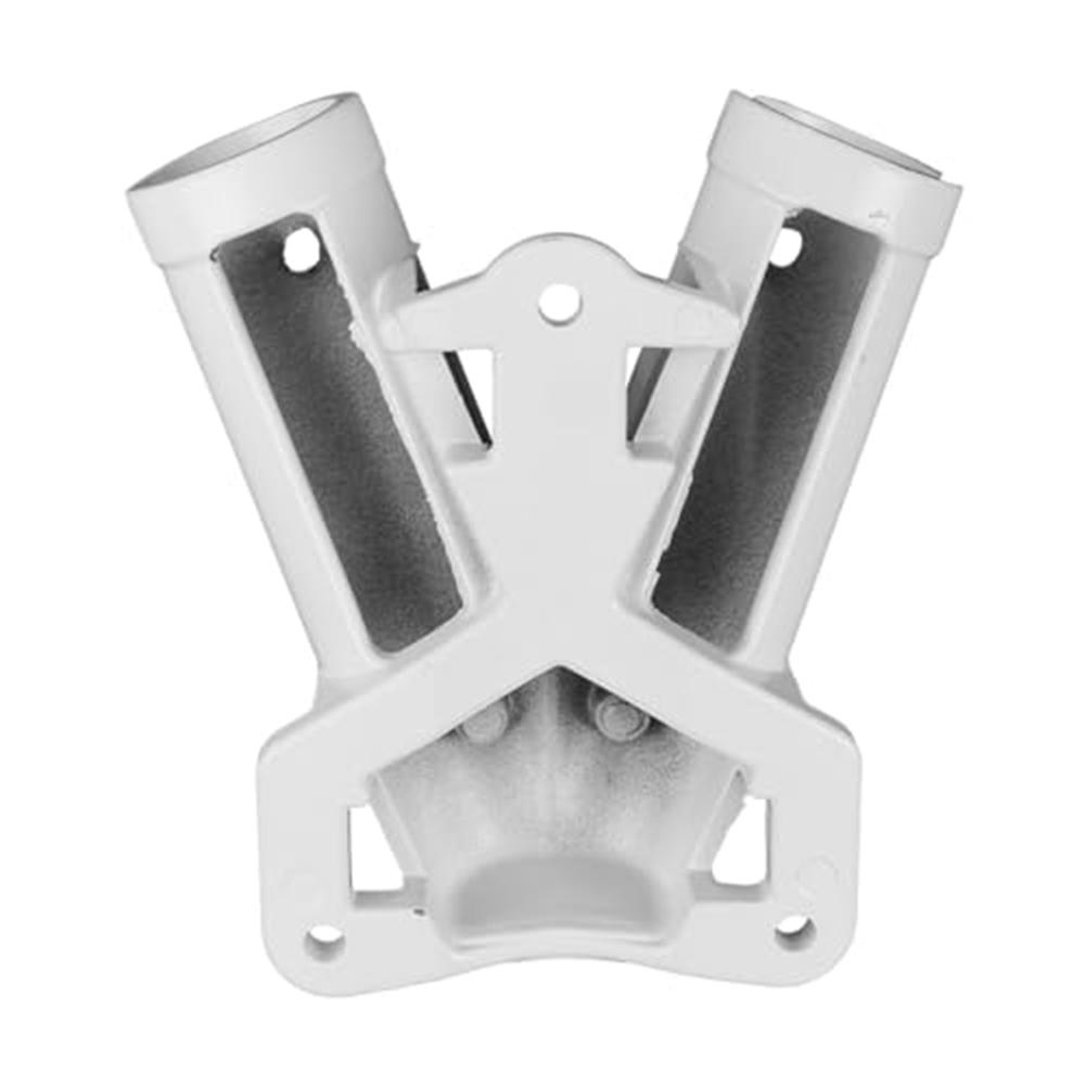 1 szt. Wytrzymały Uchwyt Ścienny na Maszt Flagowy Kształt V Stop Aluminium Uchwyt na Flagę Ścienną Uchwyt Podwójny Uchwyt do Montażu Flagi