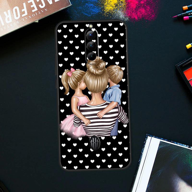 Piękne etui dla matki i córki dla ZTE Nubia Red Magic 9 Pro Plus RedMagic 8 8S Pro Plus 6 7 6S 7S Pro 5S 6R 5G