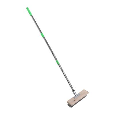   Stainless Steel Floor Brush Telescopic Handle Scrubbing Brush for Driveway  Moss Snow Removal  