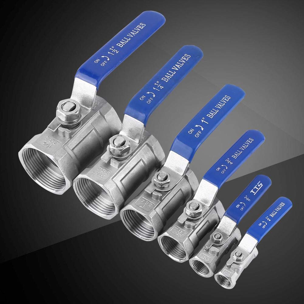 Hilitand Zawór kulowy z kranikiem powietrznym Stal nierdzewna SUS304 1000PSI (1 BSP)