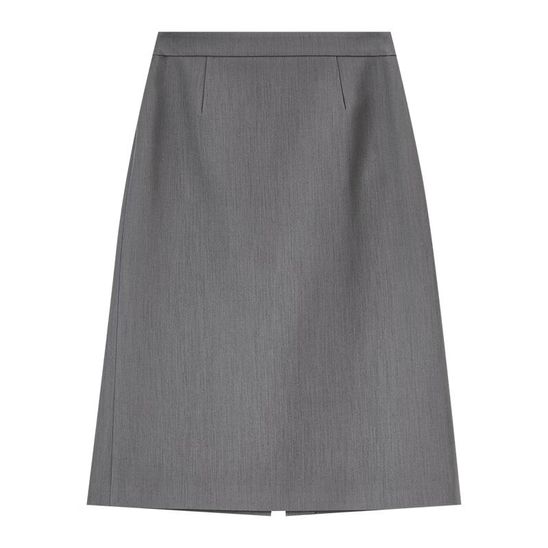Women s Petite A-line Slit Midi Skirt L
