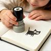 Cute Black Cat Stamp Self Inking Cat Pattern Stamp Mini Kitten Stamp for Journals Cards Planners Scrapbooks Decoration