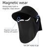 Does not squeeze the face Sun Protection Magnetic Mask Breathable Hollow Hat New Sun Cap  Summer