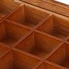 Multifunktionale Teebox aus Holz mit 12 Fächern, Deckel und Teebeutelhalter für Küchenschränke und mehr.
