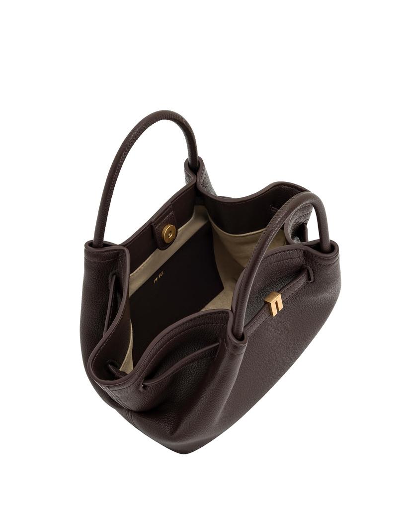 JW PEI HANA Mini Faux Suede Tote Bag - Dark Brown