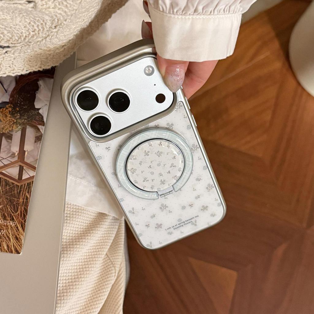 Fresh and delicate blue floral phone case for iPhone 16, iPhone 17, and iPhone 17 Pro Max