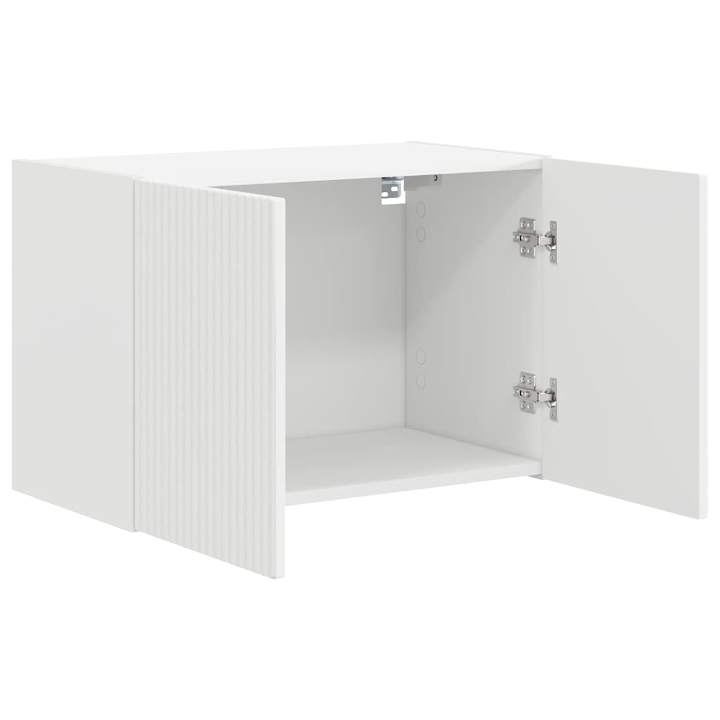Wall Mounted TV Cabinet White 59.5 X 31 X 40 Cm Particleboard