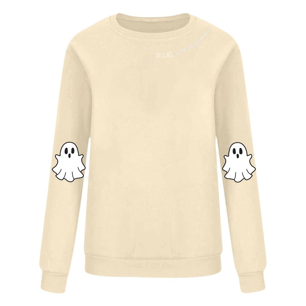 Women's Casual Fashion Print Long Sleeve O-Neck Sweatshirts Pullover Top Blouse