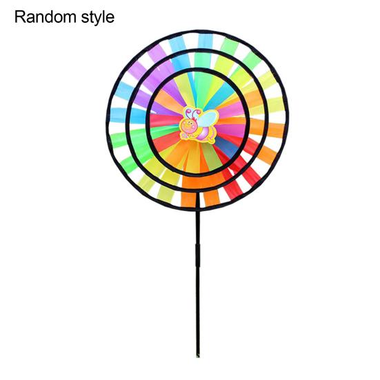 

Pinwheel Handheld Black Edge Double Layers Two-layer Animal Wind Spinner for Children Double Deck