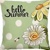 Pastoral Plants and Flowers Pillowcases Lavender Daisy Printed Linen Pillows Home Office