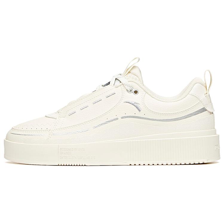 

new Anta Life Collection Anti Slip Wear Resistant Low Top Skateboard Shoes White Silver 42
