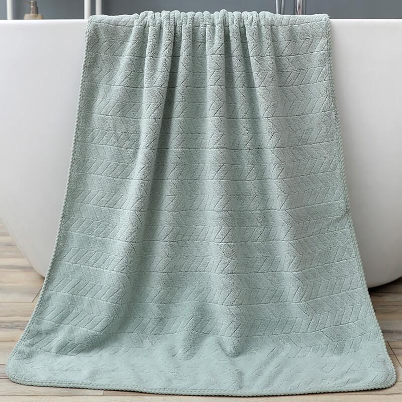NTSW Thickened Quick-Dry Coral Fleece Bath Towel светло-зеленый
