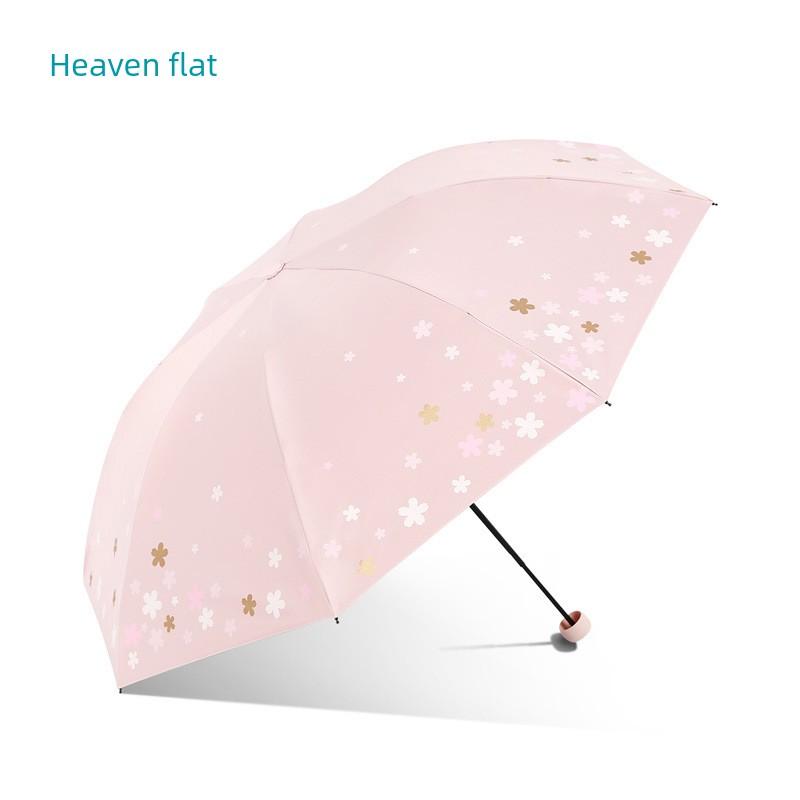 Paradise Umbrella Sun Protection UV Protection Sun Umbrella Sun Umbrella Light Small Portable Folding Umbrella Women Dual-Use Student
