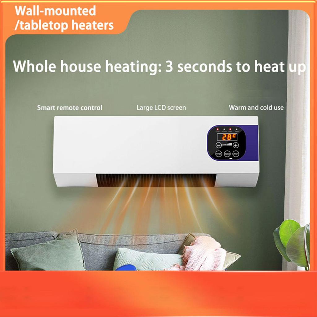 Wall Heater LCD Screen Hanging Hole Small Household for RV Home Hotel