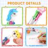 arscniek 40Pcs Multicolor Pen in One, 4-in-1 0.5mm Fine Point Cute Pens, Fun Kawaii Ballpoint Pen for Children's Party Favors, Classroom Prizes,
