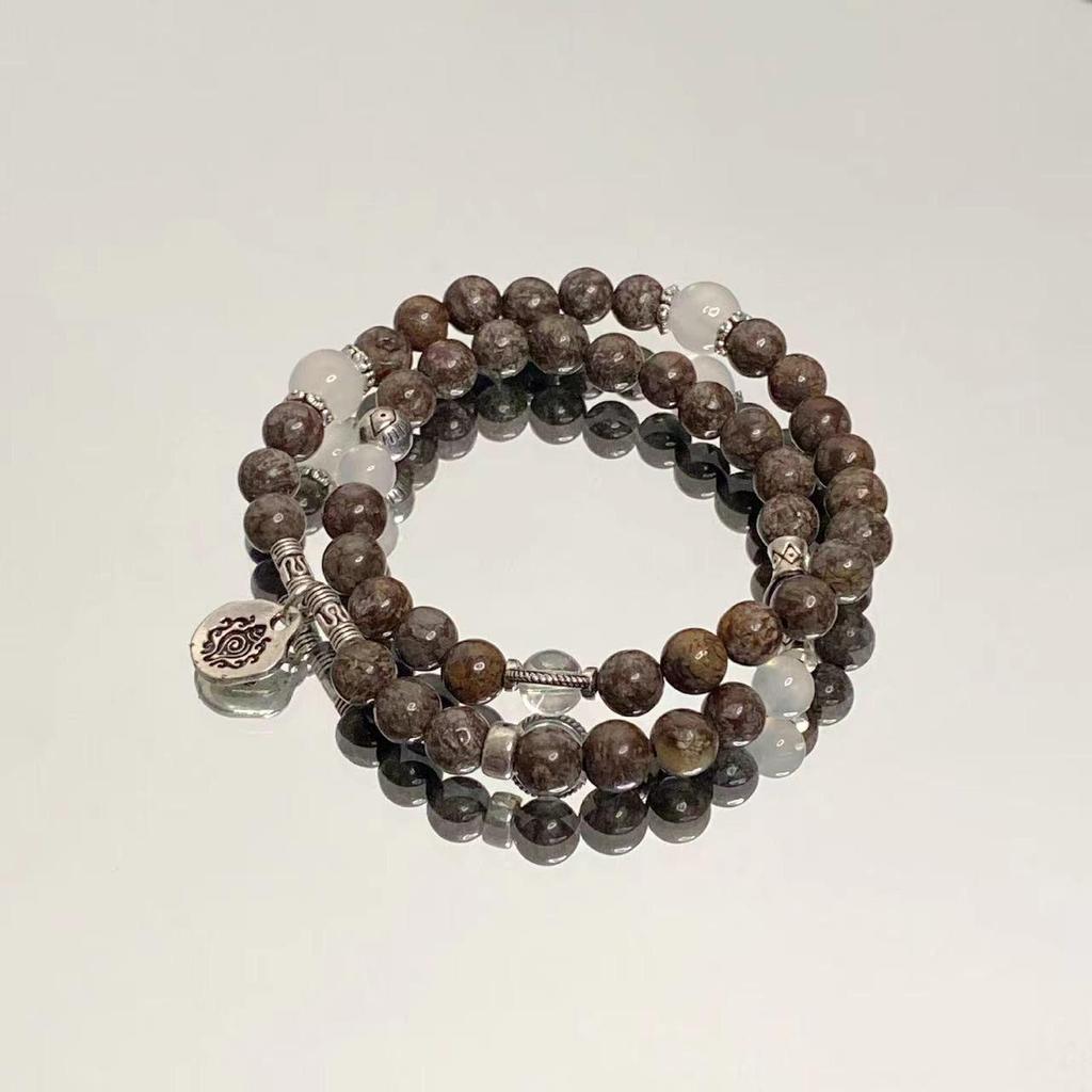 Stylowa bransoletka z koralików z efektem spękań lodowych na rok 2024: Wysokiej klasy, modny design dla mężczyzn i kobiet