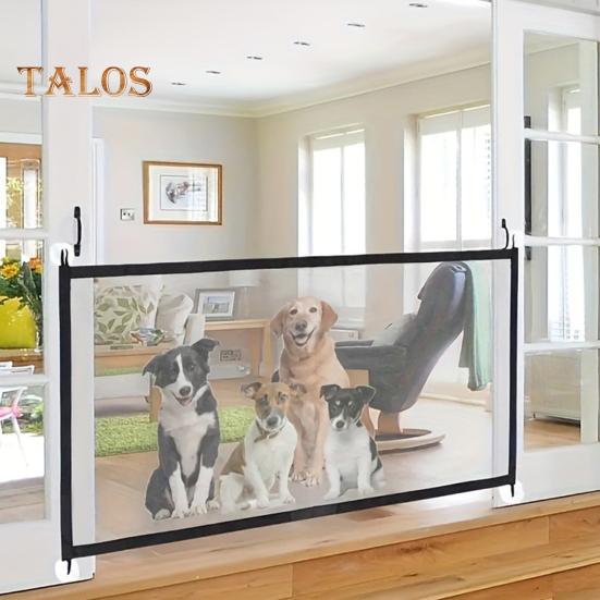Mesh Dog Gate Portable Indoor Safety Mesh Gates for Kids Toddlers Pets No Drilling Baby Puppy Fence Guard for Doorways Walls Stairwells