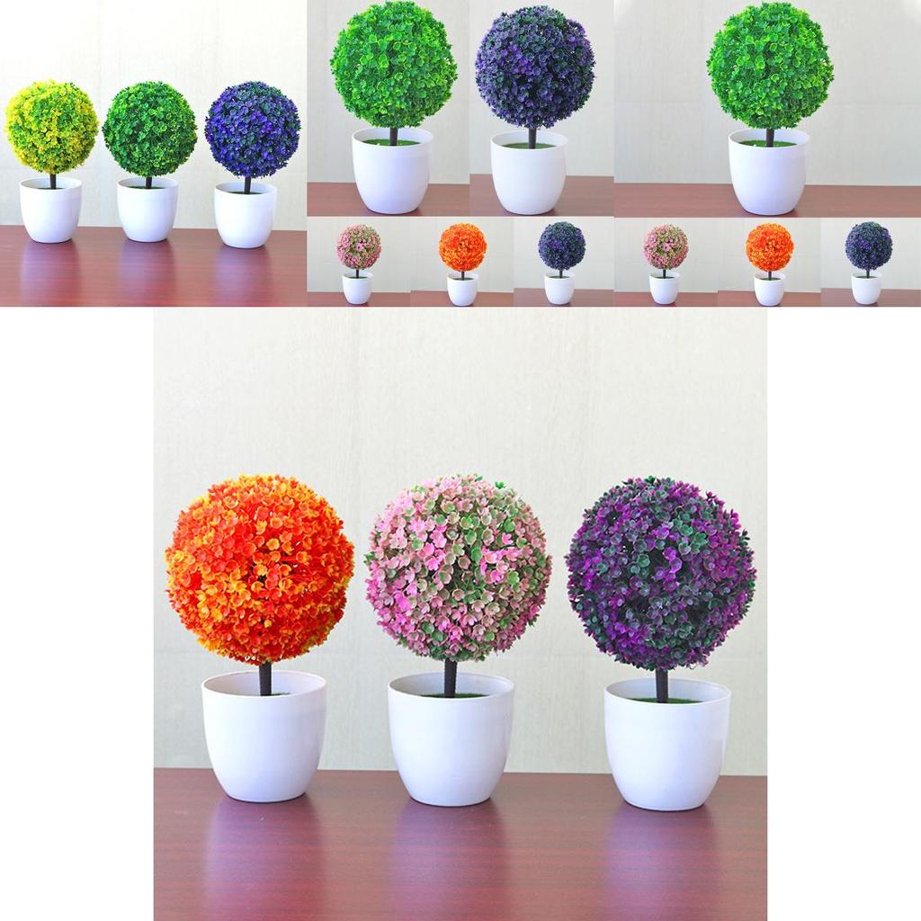 Beautiful Decorative Artificial Ball Plant Tree In Pot For Weddings And Parties