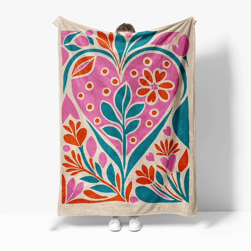 Vibrant Colorful Paisley Ethnic Pattern Printed Sofa Throw Blanket Bedspread Decorative Throw Cushion Cover for Home Decor 75x100cm (30x40inch)