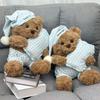 Cute pillow bear plush toy doll soothing bear doll pajamas bear sleeping doll gift girl
