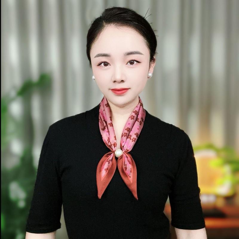 Womens Lightweight Satin Scarf With Magnetic Clasp Versatile Neck Accessory Fashion
