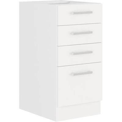 ATLAS Low Cabinet with 4 Drawers - White Decor - L40 X D52 X H82 - Worktop Not Included