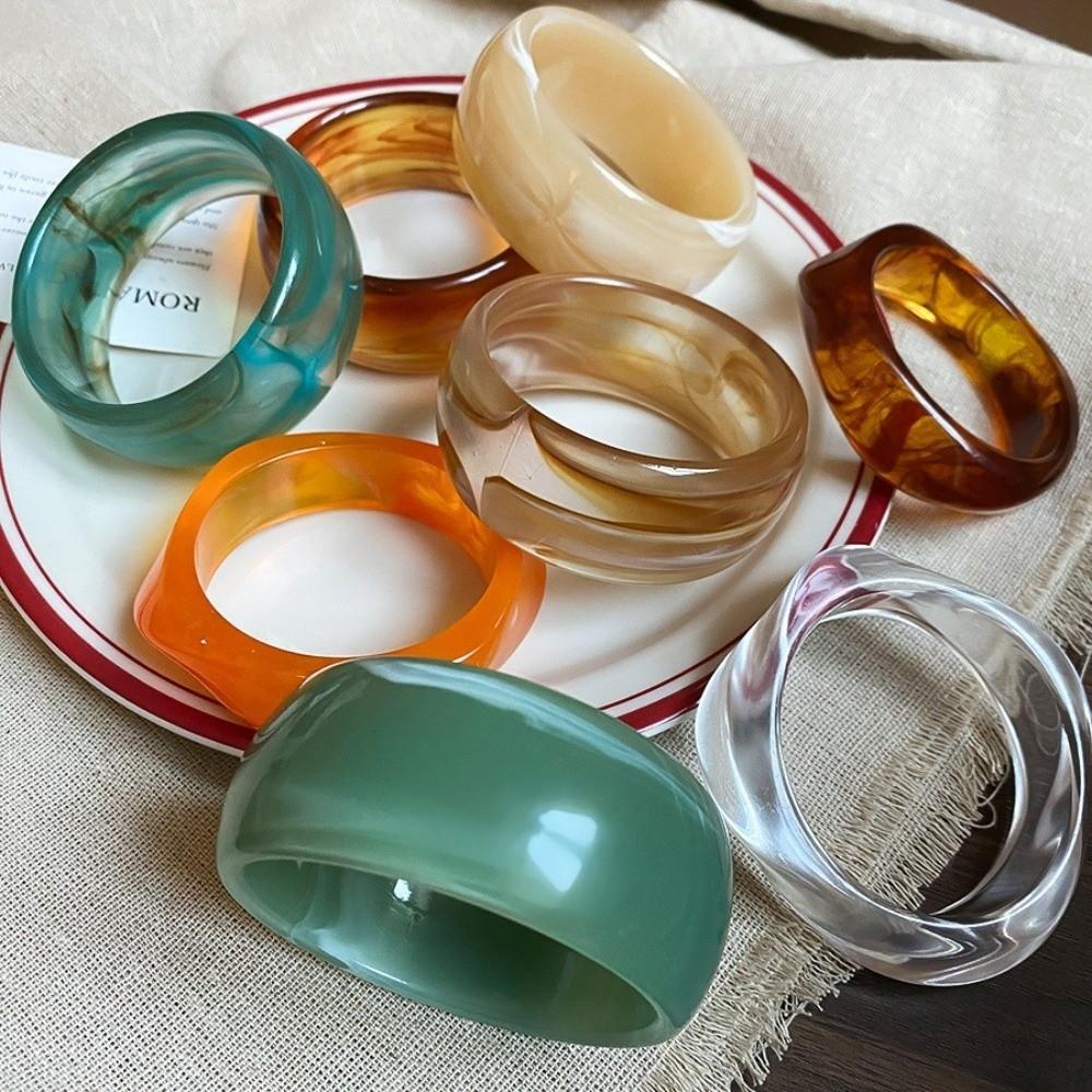 Europe American Style Resin Bangle Irregular Cuff Bangles Creative Exaggerated Bracelet  Decoration