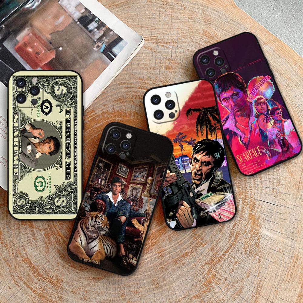 Film Scarface 1983 Phone Case For Apple iPhone 15 14 16 13 12 11 Pro Max Mini 8 7 XS XR SE Soft Silicone Shockproof Back Cover