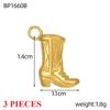 3PCS/LOT CARLIDANA Gold Plated Enamel Charms, Sun Star Boots Halloween Pendants, Stainless Steel DIY Jewelry With Clasp