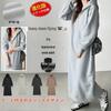 Velvet Hooded Sweatshirt Dress - Slimming, Loose, Over-the-Knee, Japanese Style, Brushed Long Sleeve, Versatile Winter 2025 Fashion for Women.