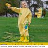 Kids' Full-Body Rainproof One-Piece Suit with Hood for Boys and Girls