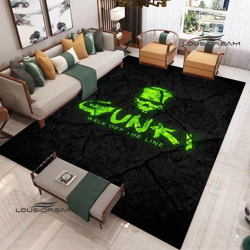 Gunki logo printed carpet Living room bedroom non-slip carpets Yoga mat Outdoor rugs kawaii rug area rug birthday gift